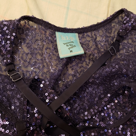 h.i.p. Blue Sequin Camisole Tunic Nordstrom Top - Picture 9 of 10